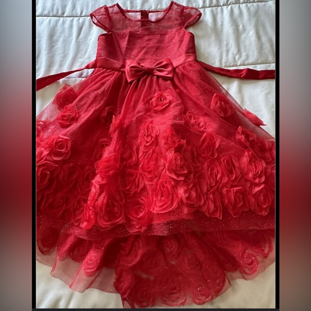 Brand New with Tags Rare Editions Christmas Red Baby Girls Dress Size 18M